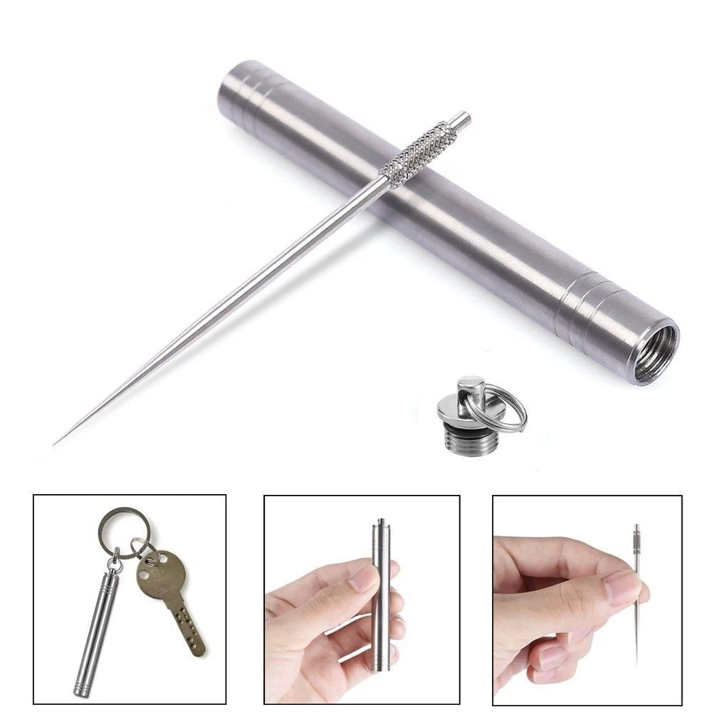 1 pcsTitanium Reusable Pocket Toothpick with Waterproof Holder Case Travel Kit Tool
1 pcsTitanium Reusable Pocket Toothpick with Waterproof Holder Case Travel Kit Tool