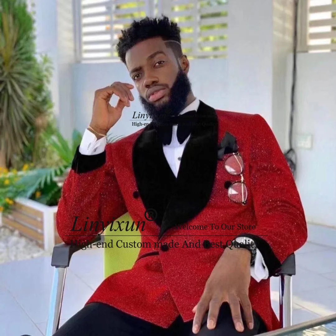 Новейший дизайн, классический блестящий красный с черным Свадебный костюм для мужчин, костюмы, облегающий блейзер для жениха, Лучший человек, блейзер из двух предметов
Новейший дизайн, классический блестящий красный с черным Свадебный костюм для мужчин, костюмы, облегающий блейзер для жениха, Лучший человек, блейзер из двух предметов