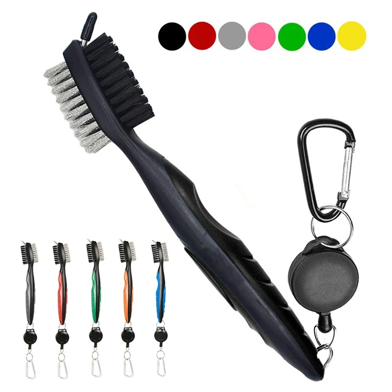 Golf Club Cleaning Brush Double-Side With Keychain for Golf Club with Retractable Zip-line Tool
Golf Club Cleaning Brush Double-Side With Keychain for Golf Club with Retractable Zip-line Tool
