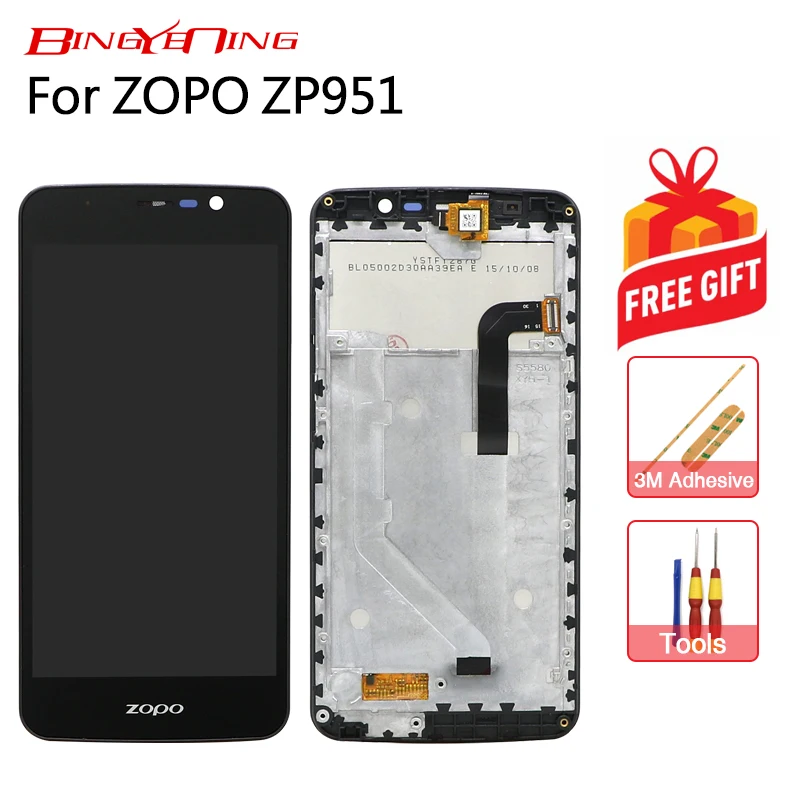 BingYeNing New Original For ZOPO ZP951 Touch Screen+Frame LCD Display Assembly Replacement
BingYeNing New Original For ZOPO ZP951 Touch Screen+Frame LCD Display Assembly Replacement