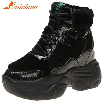 KARINLUNA New Ladies Casual Party Boots Women 2020 Fashion Mixed Colors Lace Up Ankle Boots Hight Increasing Snow Shoes Woman 
KARINLUNA New Ladies Casual Party Boots Women 2020 Fashion Mixed Colors Lace Up Ankle Boots Hight Increasing Snow Shoes Woman