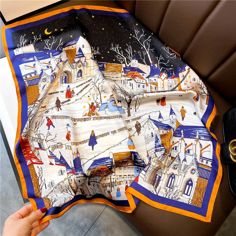 100% Real Silk Scarf Women Fashion Neckerchief Female Neck Square Scarves Shawl Foulard Headband Bandana Hijab Hair Bag Tie Soft
100% Real Silk Scarf Women Fashion Neckerchief Female Neck Square Scarves Shawl Foulard Headband Bandana Hijab Hair Bag Tie Soft