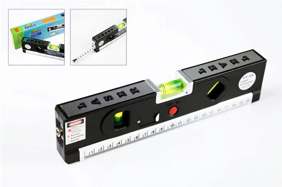 Magnetic Multi-functional Infrared Laser Level Wire Bonding Machine 2-Line 1 Point Laser Level with 1.5m Tape Measure
Magnetic Multi-functional Infrared Laser Level Wire Bonding Machine 2-Line 1 Point Laser Level with 1.5m Tape Measure