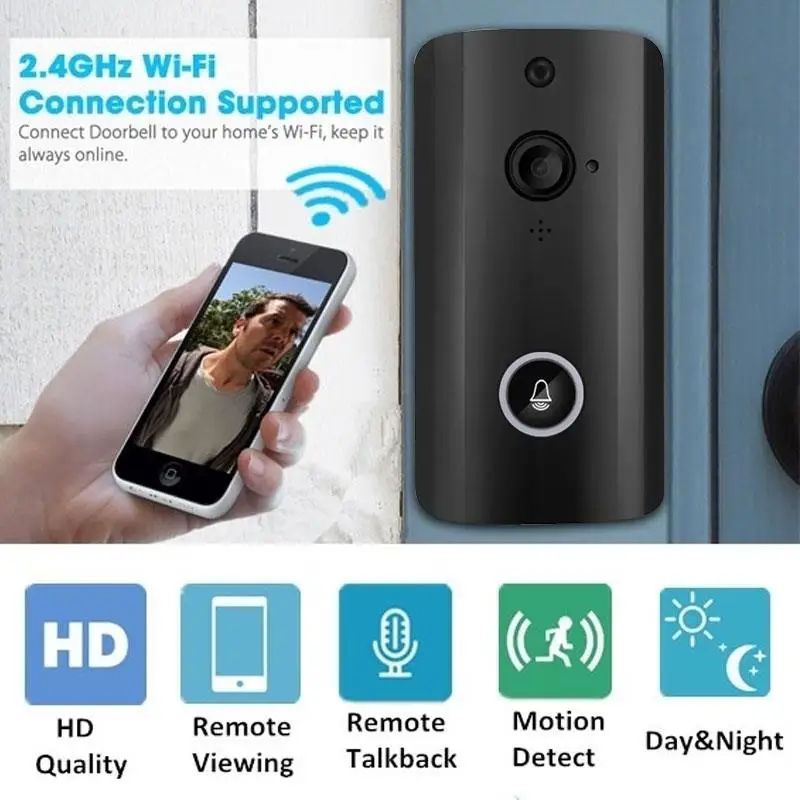 Universal Night Vision Smart Wifi Doorbell Video Doorbell Visual Intercom Camcorder Home Security Multifunctional IR-CUT
Universal Night Vision Smart Wifi Doorbell Video Doorbell Visual Intercom Camcorder Home Security Multifunctional IR-CUT