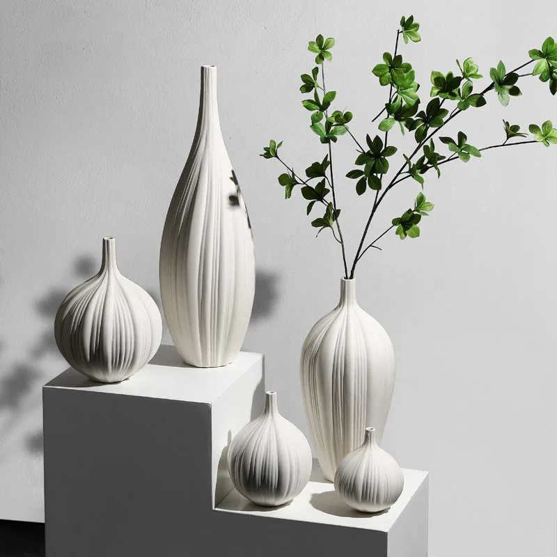 

Artificial Ceramic Wedding Vases Home Decor Crafts Porcelain Vase Ornaments Table Decoration Ceramic Flower Arrangement Figurine