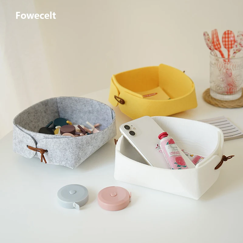 Fowecelt Handmade Felt Storage Basket DIY Foldable Storage Box Organizer for Small Things Container for Home Desktop Sundries
Fowecelt Handmade Felt Storage Basket DIY Foldable Storage Box Organizer for Small Things Container for Home Desktop Sundries