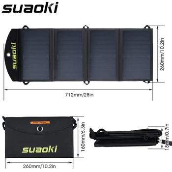 Suaoki Portable 25W Folding Foldable Waterproof Solar Panel Charger Mobile Power Bank for Phone Battery Dual USB Port Outdoor
Suaoki Portable 25W Folding Foldable Waterproof Solar Panel Charger Mobile Power Bank for Phone Battery Dual USB Port Outdoor