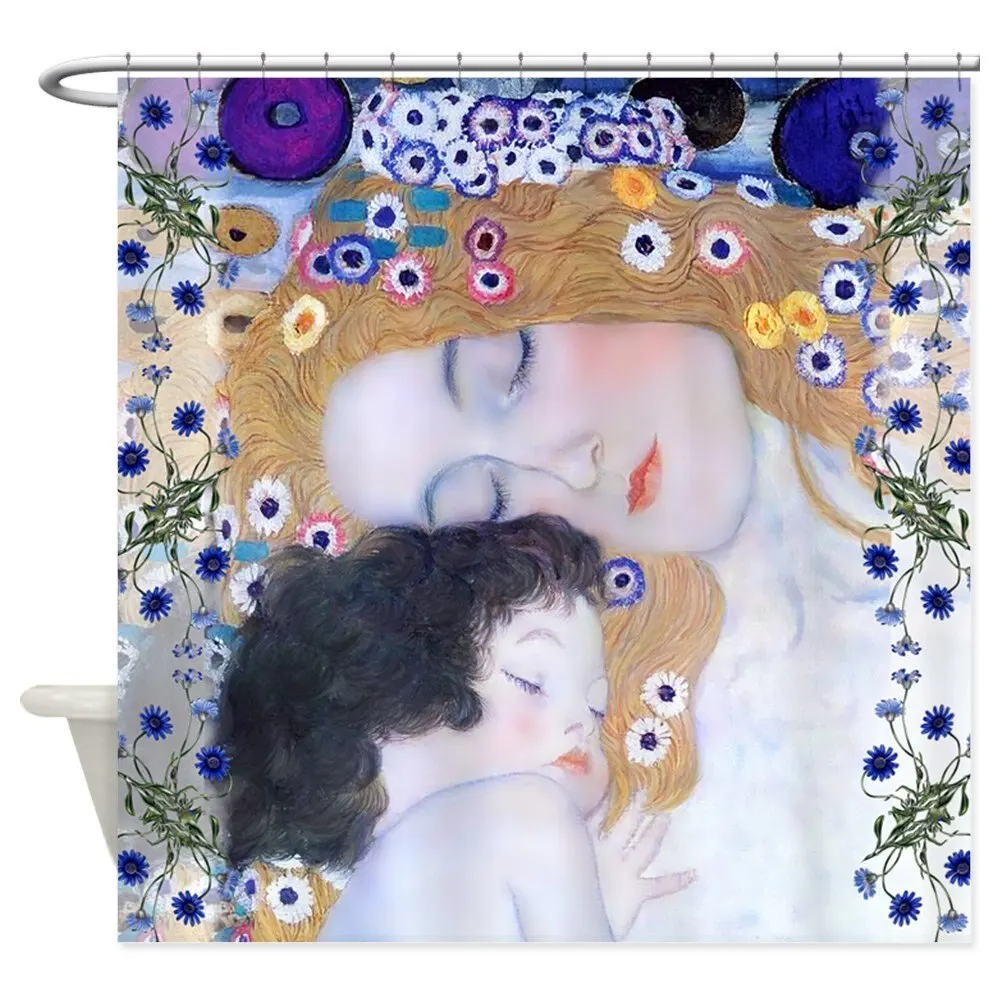 Дизайнерская декоративная занавеска для душа Gustav Klimt для матери и ребенка, занавеска для ванной из полиэстера
Дизайнерская декоративная занавеска для душа Gustav Klimt для матери и ребенка, занавеска для ванной из полиэстера