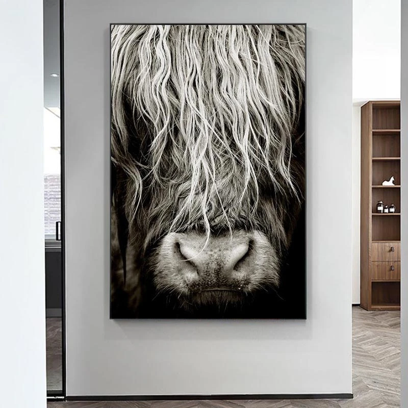 Nordic Black White Wall Canvas Art Cow Head Print Animal Face Picture Wall Art Poster for Living Room Home Decoration
Nordic Black White Wall Canvas Art Cow Head Print Animal Face Picture Wall Art Poster for Living Room Home Decoration