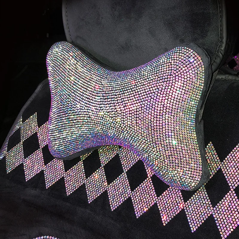 Crystal-Car-Seat-Belt-Cover-Pad-Neck-Pillow-Diamond-Steering-Wheel-Cover-Bling-Auto-Interior-Accessories (21)