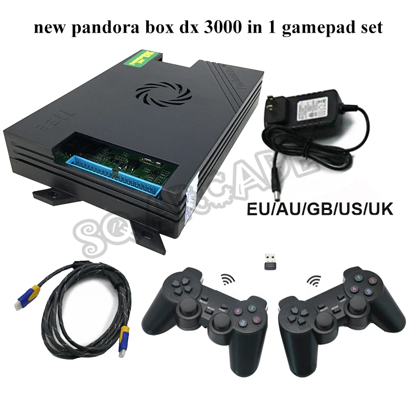 Arcade Wired & Wireless USB Gamepad Joypad Set Pandora Box DX 3000 in 1 34 3D Games Support 3/4 Players VGA HMDI Output | Спорт и