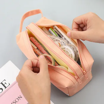 Cute Solid Color Large Capacity Pencil Bag, Large Pencil Pouch Women Makeup Collection Case Gift
Cute Solid Color Large Capacity Pencil Bag, Large Pencil Pouch Women Makeup Collection Case Gift