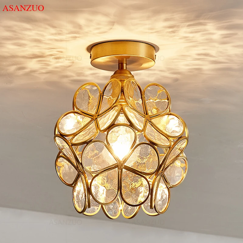 Nordic copper lamps Petal ceiling lights bedroom balcony porch aisle lights girls children room creative ceiling lamp
Nordic copper lamps Petal ceiling lights bedroom balcony porch aisle lights girls children room creative ceiling lamp