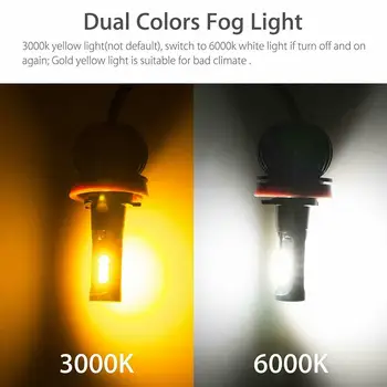 3030 LED Car Lights Fog Bulbs White Amber Dual Color Replacement Conversion Lamps High Power Durable Practical
3030 LED Car Lights Fog Bulbs White Amber Dual Color Replacement Conversion Lamps High Power Durable Practical