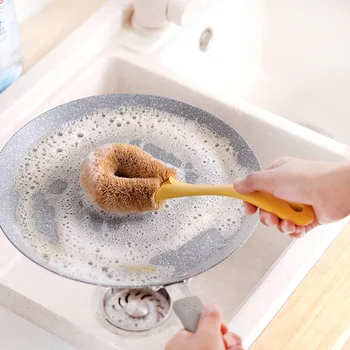 Natural coconut palm pot brush Brown silk brush long handle cleaning brush pot brush Oil-free dishwashing
Natural coconut palm pot brush Brown silk brush long handle cleaning brush pot brush Oil-free dishwashing