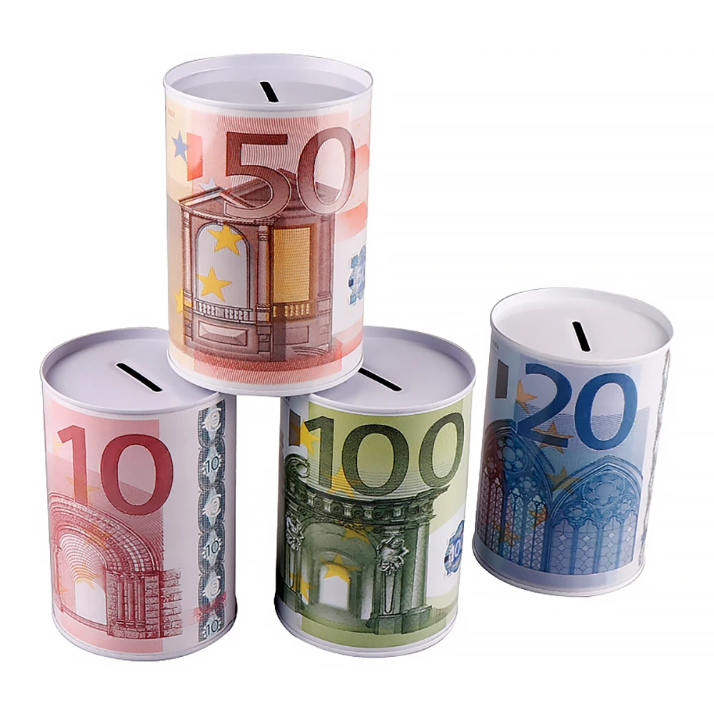 Высококачественная креативная Копилка в виде доллара евро металлический