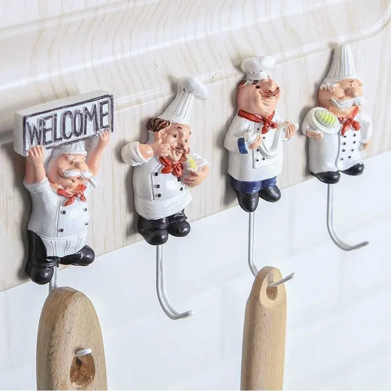 Cartoon Chef Shaped Hook Powerful Adhesive Wall Key Holder Kitchen Bathroom Storage Door Clothes Coat Hat Hanger Towel Hooks
Cartoon Chef Shaped Hook Powerful Adhesive Wall Key Holder Kitchen Bathroom Storage Door Clothes Coat Hat Hanger Towel Hooks