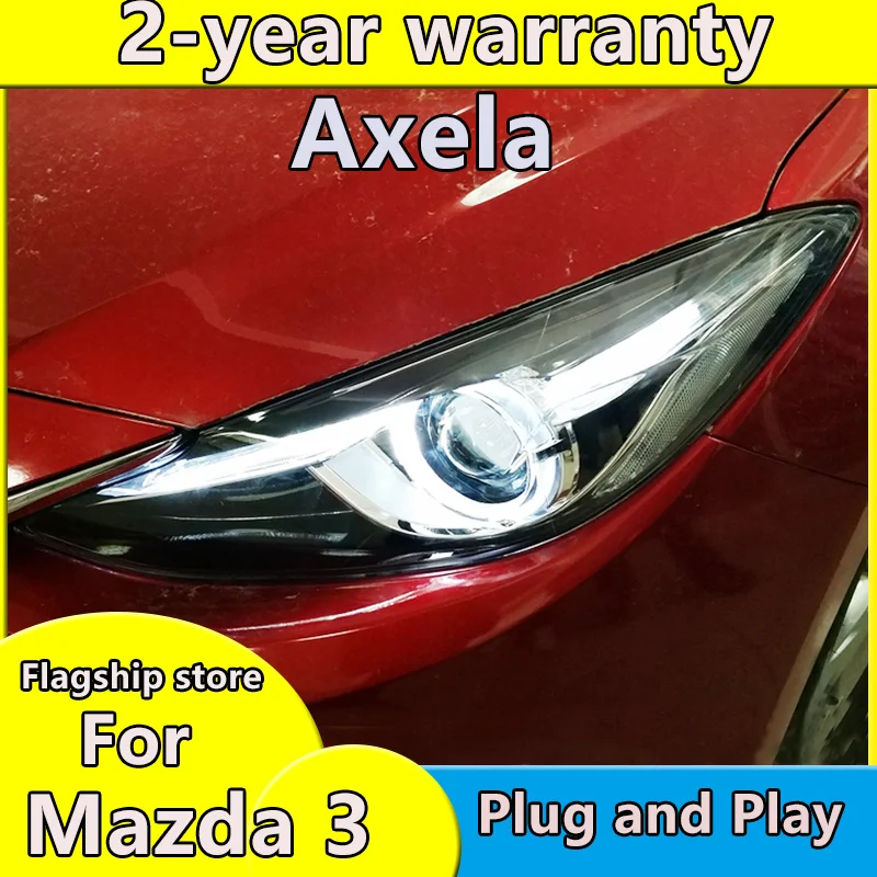 

Head Lamp for Mazda 3 M3 Axela Mazda3 2014- 2016 Headlights LED Headlight DRL Lens Double Beam Bi-Xenon HID car Accessories