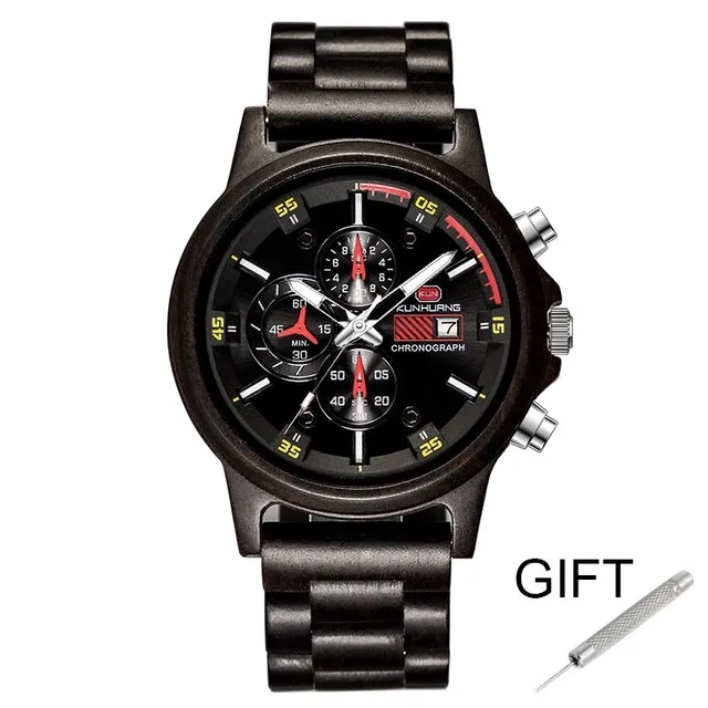 Chronograph Date Wooden Watch Wooden Men Sport Quartz Watches Unique Design Casual Men's Gift Wristwatches relogio masculino
Chronograph Date Wooden Watch Wooden Men Sport Quartz Watches Unique Design Casual Men's Gift Wristwatches relogio masculino