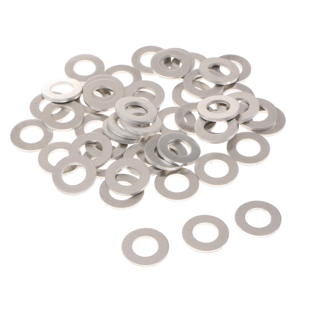 50Pcs M12 Aluminum Alloy Oil Drain Plug Crush Washers Gaskets For Toyota 50Pcs M12 Aluminum Alloy Oil Drain Plug Crush Washers Gaskets For Toyota