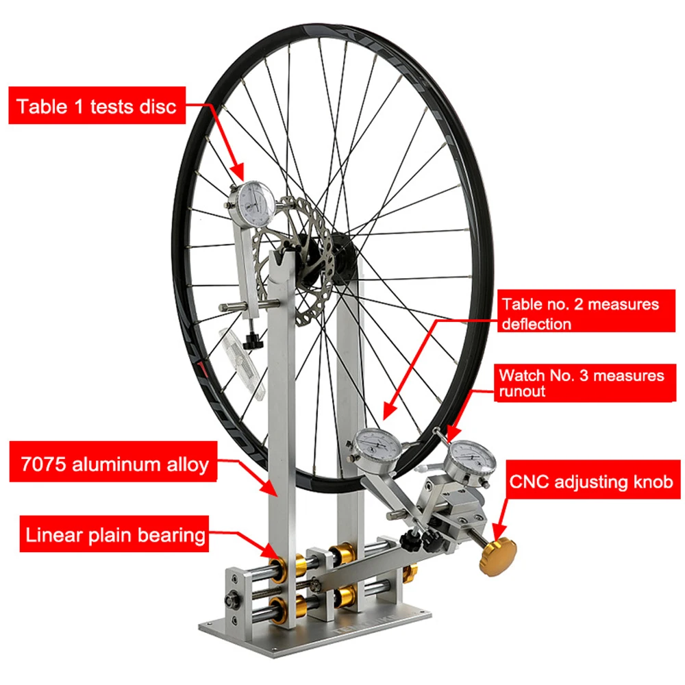 PROFESSIONAL Bicycle Wheel Truning Stand With Dial Indicator Gauge Set Adjustment Rims MTB Road Bike Wheel Repair Tools
PROFESSIONAL Bicycle Wheel Truning Stand With Dial Indicator Gauge Set Adjustment Rims MTB Road Bike Wheel Repair Tools