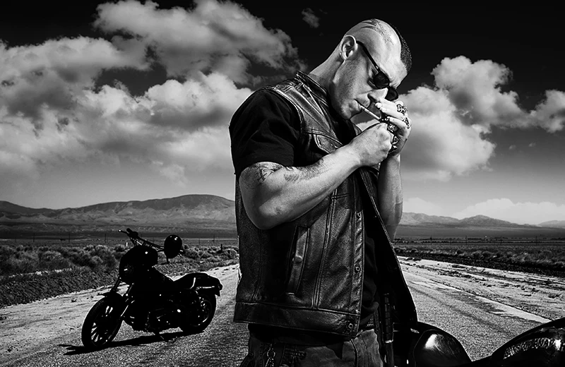 Men's Genuine-Leather Sleeveless Jackets