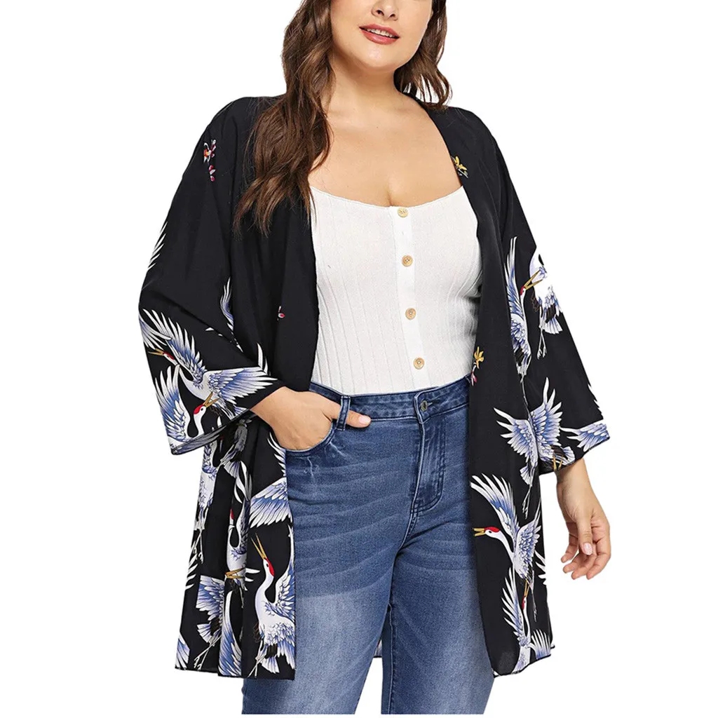 Women Plus Size Loose Printed Kimono Cardigan Cover Up Long Sleeve Blouse Womens Tops and Blouses Blusas Mujer de Moda 2019
Women Plus Size Loose Printed Kimono Cardigan Cover Up Long Sleeve Blouse Womens Tops and Blouses Blusas Mujer de Moda 2019