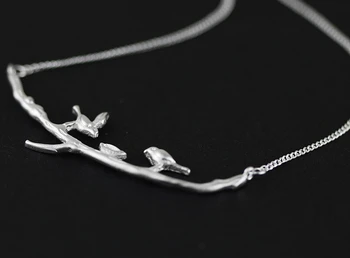 Pure Silver 925 Sterling Silver Jewelry Natural Fresh Female Bird Necklace Design Concise Version Of Personality Branch (WS)
Pure Silver 925 Sterling Silver Jewelry Natural Fresh Female Bird Necklace Design Concise Version Of Personality Branch (WS)