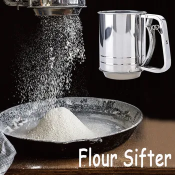 Stainless steel flour sieve high quality 304 stainless steel is suitable for baking large capacity home baking essential T5
Stainless steel flour sieve high quality 304 stainless steel is suitable for baking large capacity home baking essential T5