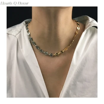 Brass 2 Tone Choker Linked Necklace Classic OL Designer T Show Runway Gown Sweety Boho Amazing Jewelry Ins
Brass 2 Tone Choker Linked Necklace Classic OL Designer T Show Runway Gown Sweety Boho Amazing Jewelry Ins