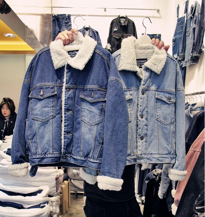 2019 Autumn And Winter New Style Korean-style Retro Lambs Wool Loose-Fit Fold-down Collar Cowboy Brushed And Thick Jacket Women'
2019 Autumn And Winter New Style Korean-style Retro Lambs Wool Loose-Fit Fold-down Collar Cowboy Brushed And Thick Jacket Women'
