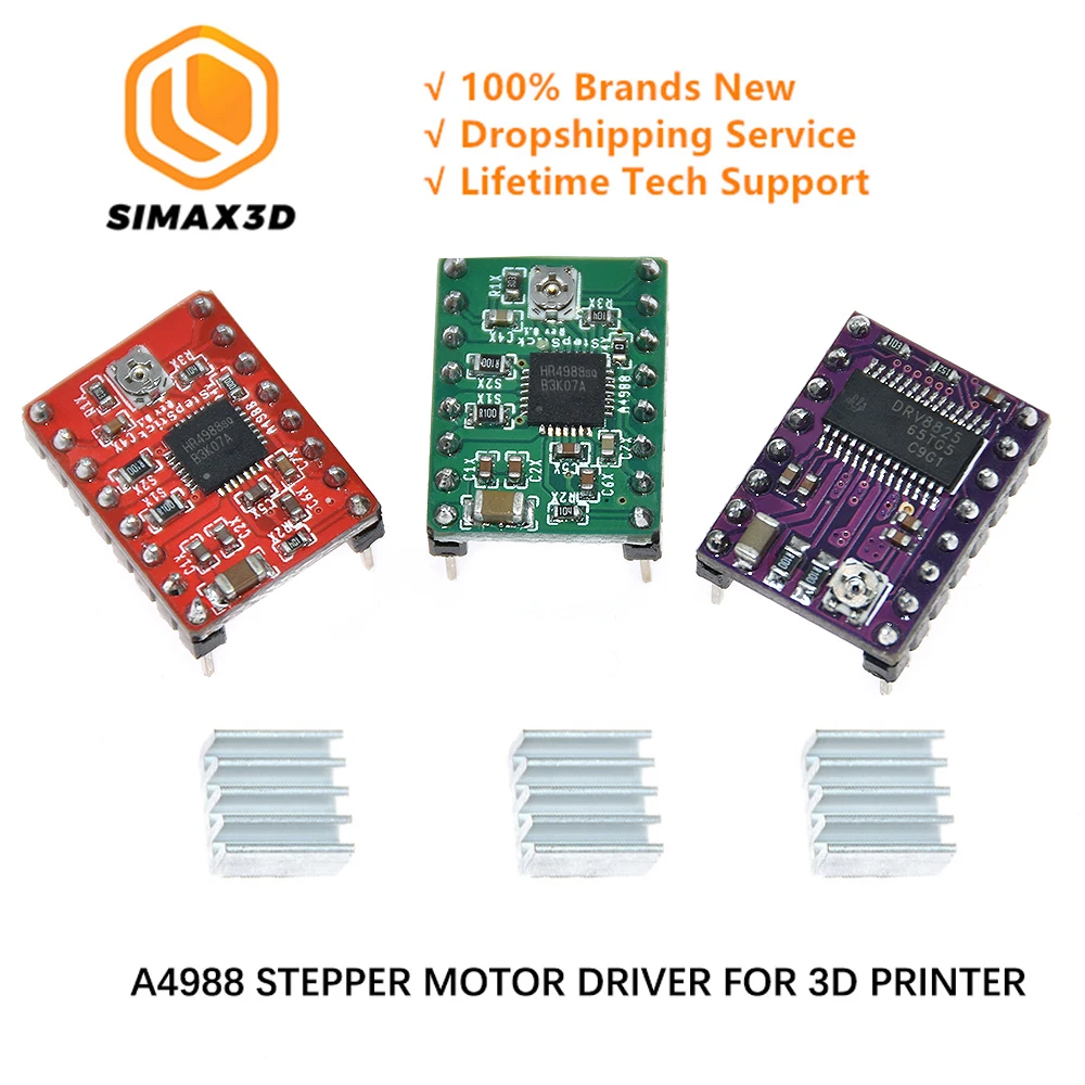 SIMAX3D 3DPrinter-Parts Stepper-Motor-Driver Heat-Sink-Carrier Driver-Carrier RAMPS Stepper-Motor DRV8825 3d-Printer A4988 Steps
SIMAX3D 3DPrinter-Parts Stepper-Motor-Driver Heat-Sink-Carrier Driver-Carrier RAMPS Stepper-Motor DRV8825 3d-Printer A4988 Steps