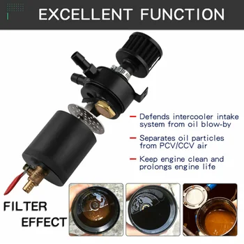 Oil Catch Can Tank 2-Port Baffled Reservoir With Drain Valve Breather Universal Replace Car Anto Accessories
Oil Catch Can Tank 2-Port Baffled Reservoir With Drain Valve Breather Universal Replace Car Anto Accessories