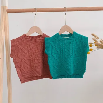Spring Autumn 2019 Baby Girls Boys Twine Sweater Vest Cute Solid Colors Knitted Pullover Baby Sleeveless Sweater Waistcoats 
Spring Autumn 2019 Baby Girls Boys Twine Sweater Vest Cute Solid Colors Knitted Pullover Baby Sleeveless Sweater Waistcoats