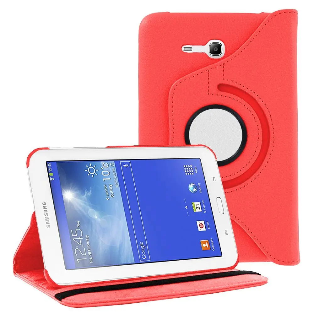 360 градусов вращающийся чехол с флипом кожзам для Samsung Galaxy Tab 3 Lite 7 "T110 T111 E 0 T113 T116