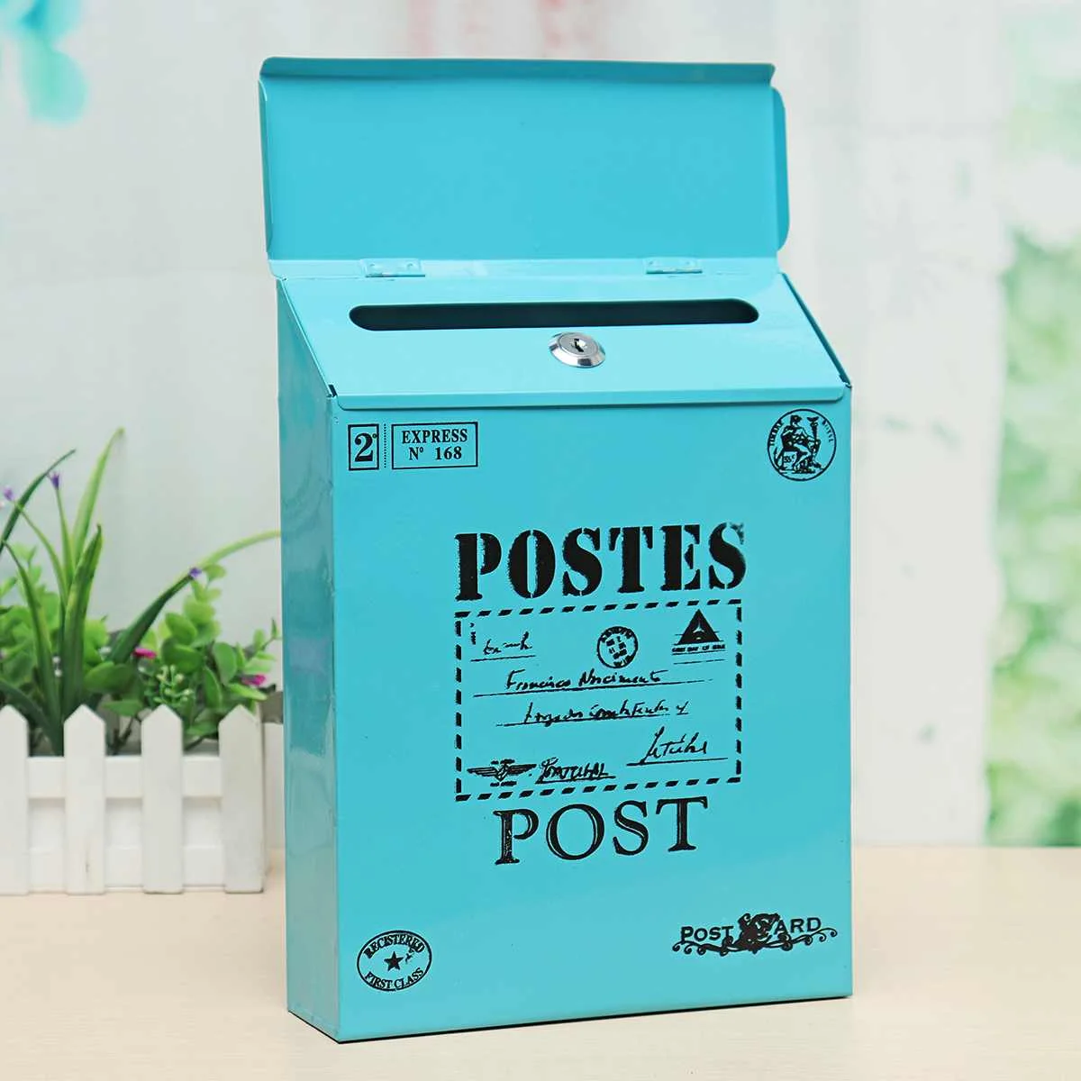 12-дюймовый Металлический Настенный почтовый ящик в стиле ретро ведро газета