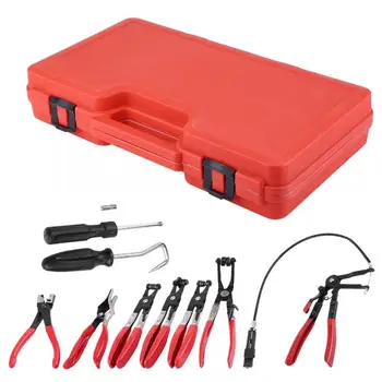 Overseas Swivel Jaw Set 9pcs Flexible Hose Clamp Clip Plier Set Swivel Jaw Flat Angled Band Automotive Tools 
Overseas Swivel Jaw Set 9pcs Flexible Hose Clamp Clip Plier Set Swivel Jaw Flat Angled Band Automotive Tools