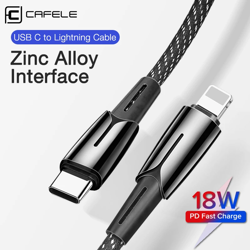 CAFELE USB C to for Lightning Cable 18W Quick Charging & Syncing Cord Compatible PD Cable for iPhone 11 pro xs max xr 7 8 Plus
CAFELE USB C to for Lightning Cable 18W Quick Charging & Syncing Cord Compatible PD Cable for iPhone 11 pro xs max xr 7 8 Plus