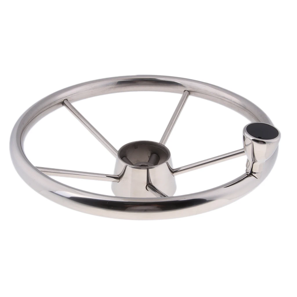 Stainless Steel Boat Steering Wheel 5 Spoke, with Turning Knob for Boats, Vessels, Yacht, Pontoon
Stainless Steel Boat Steering Wheel 5 Spoke, with Turning Knob for Boats, Vessels, Yacht, Pontoon