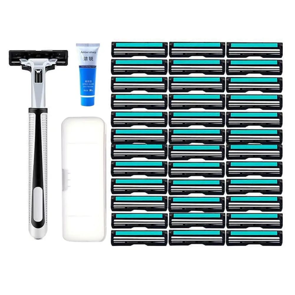 1 knife holder / 36 cutter head 2 layer quality shaving machine safety razor manual razor razor facial care beard hair remover
1 knife holder / 36 cutter head 2 layer quality shaving machine safety razor manual razor razor facial care beard hair remover