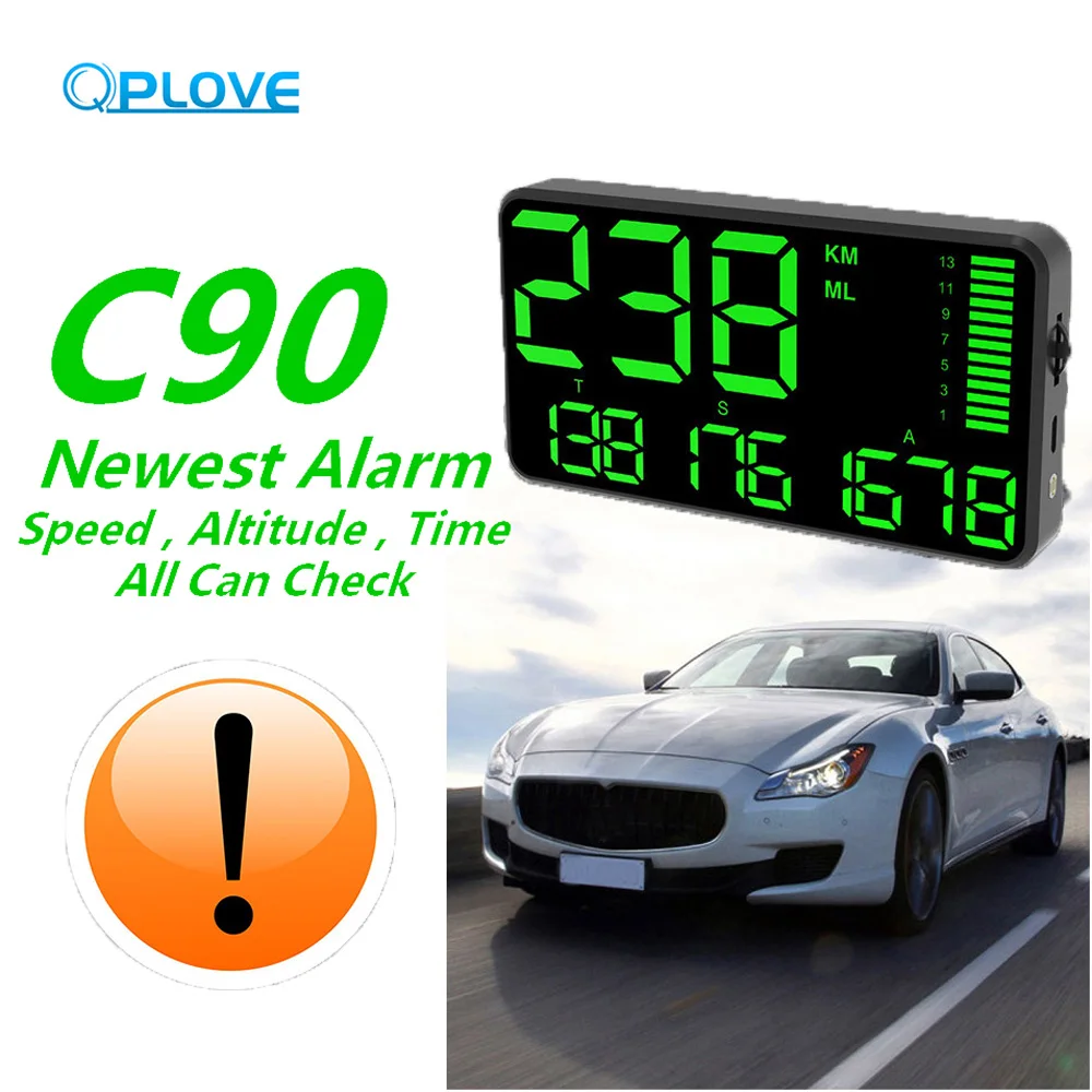 QPLOVE Newest Car Alarm C90 Simple Big Screen Design Automatic Sensing Monitoring Speed Display Altitude and Time Radar Detector
QPLOVE Newest Car Alarm C90 Simple Big Screen Design Automatic Sensing Monitoring Speed Display Altitude and Time Radar Detector