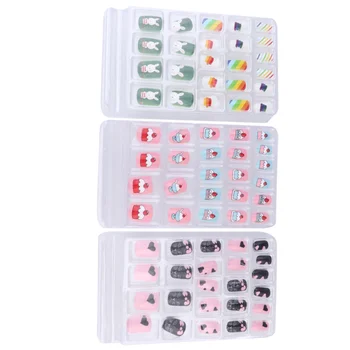72pcs in 3 Boxes Kids False Nail Tips Delicate Fake Nails Self-adhesive Artificial Nails 
72pcs in 3 Boxes Kids False Nail Tips Delicate Fake Nails Self-adhesive Artificial Nails