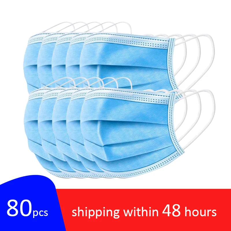 80Pcs Disposable Masks 3-layer Anti-dust Mouth Face Non-Woven Mask Protection Adult Soft Protective Dustproof Earloop Mask
80Pcs Disposable Masks 3-layer Anti-dust Mouth Face Non-Woven Mask Protection Adult Soft Protective Dustproof Earloop Mask