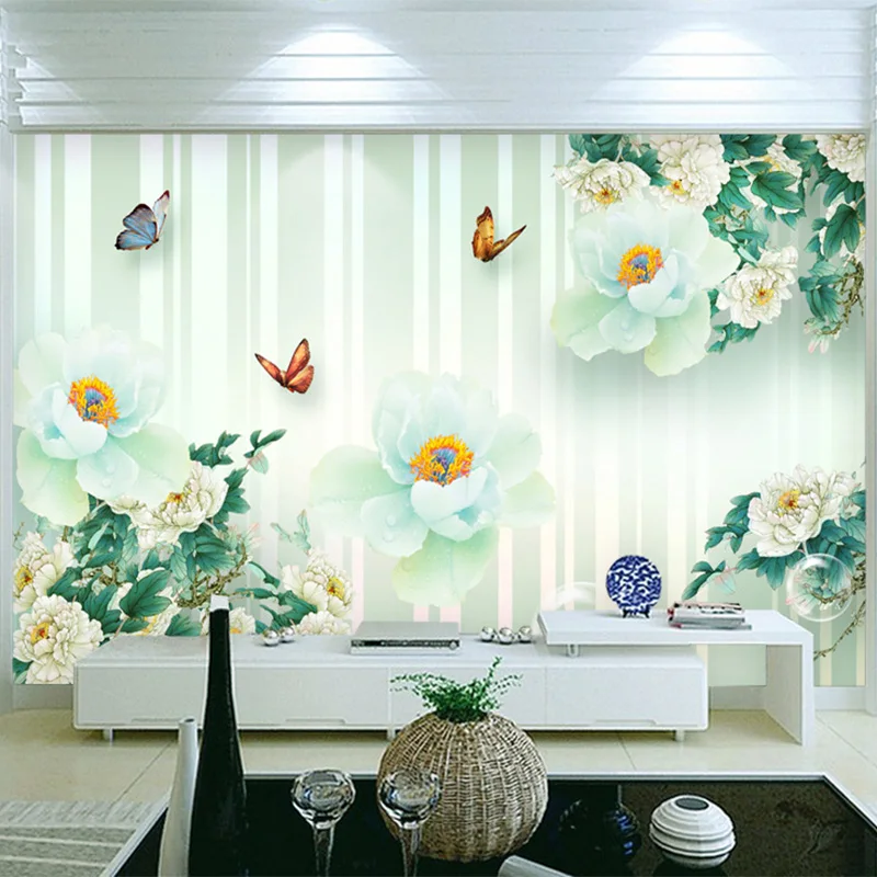 Modern-Fashion-Mural-Wallpaper-3D-Stereo-Peony-Butterfly-Flowers-Photo-Wall-Painting-Living-Room-TV-Sofa (2)