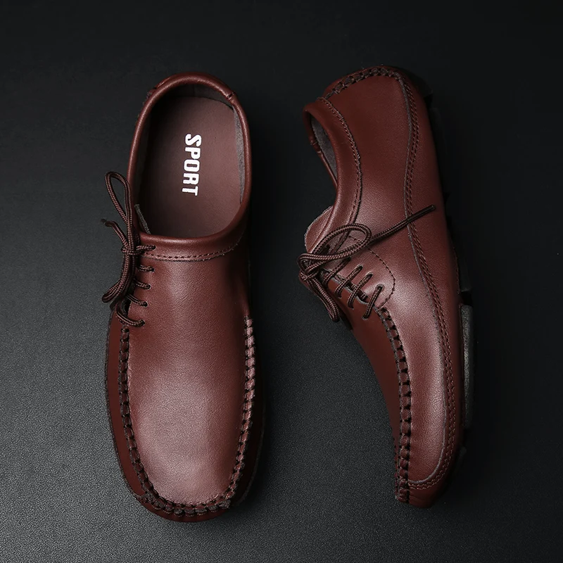 Fashion Handmade Leather Loafers Breathable Casual Shoes Men Lightweight Leather Men Shoes Soft Bottom Driving Footwear 38-47
Fashion Handmade Leather Loafers Breathable Casual Shoes Men Lightweight Leather Men Shoes Soft Bottom Driving Footwear 38-47