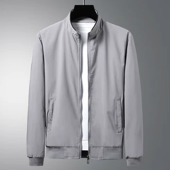 Spring Men Grey Baseball Jacket Long Sleeve Top Stand Collar Boys Coats Jacket Zip Up Casual Sports Varsity Jacket Oversize XXL
Spring Men Grey Baseball Jacket Long Sleeve Top Stand Collar Boys Coats Jacket Zip Up Casual Sports Varsity Jacket Oversize XXL