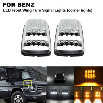 Dynamic Streamer Front Wing LED Turn Signal Corner Light For Benz Mercedes G-Class W463 G500 G55 AMG G550 White Position Lights
Dynamic Streamer Front Wing LED Turn Signal Corner Light For Benz Mercedes G-Class W463 G500 G55 AMG G550 White Position Lights