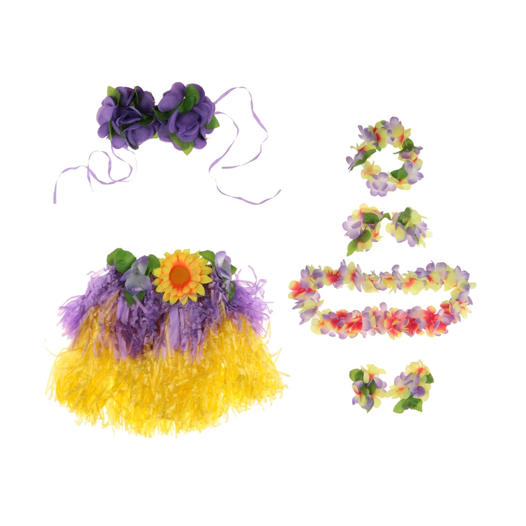 Plastic Hula Game Cheerleaders Dance Costume Grass Skirt Lei Beach Parties Plastic Hula Game Cheerleaders Dance Costume Grass Skirt Lei Beach Parties