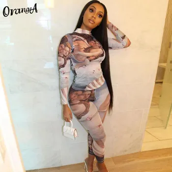 OrangeA women autumn tracksuit fashion 2 piece sets graphic pattern long sleeve turtleneck casual tops leggings matching set
OrangeA women autumn tracksuit fashion 2 piece sets graphic pattern long sleeve turtleneck casual tops leggings matching set