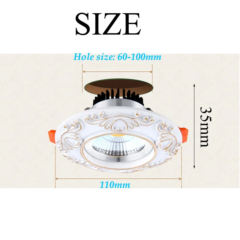 Dimmable LED Downlight COB Ceiling Spot Lighting 5W 7W 9W Led Bulb Bedroom Kitchen Indoor ceiling recessed Lights AC110V 220V